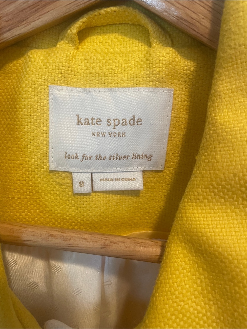 kate spade Yellow Blazer with White Trim - Picture 2 of 5